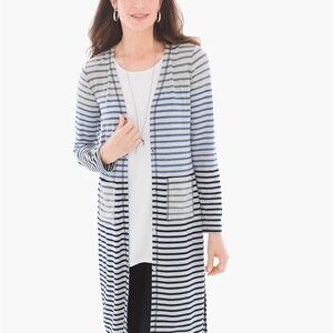 Zenergy Radley Striped Long Cardigan